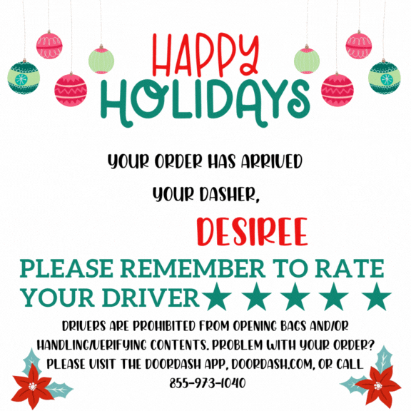 Personalized Holiday-Season Dasher Animated Thank You GIF