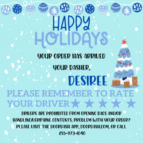 Personalized Holiday-Season Dasher Animated Thank You GIF