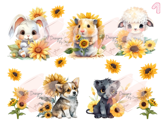 Animals With Sunflowers Waterslide