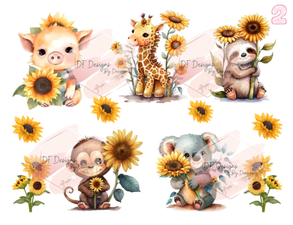 Animals With Sunflowers Waterslide