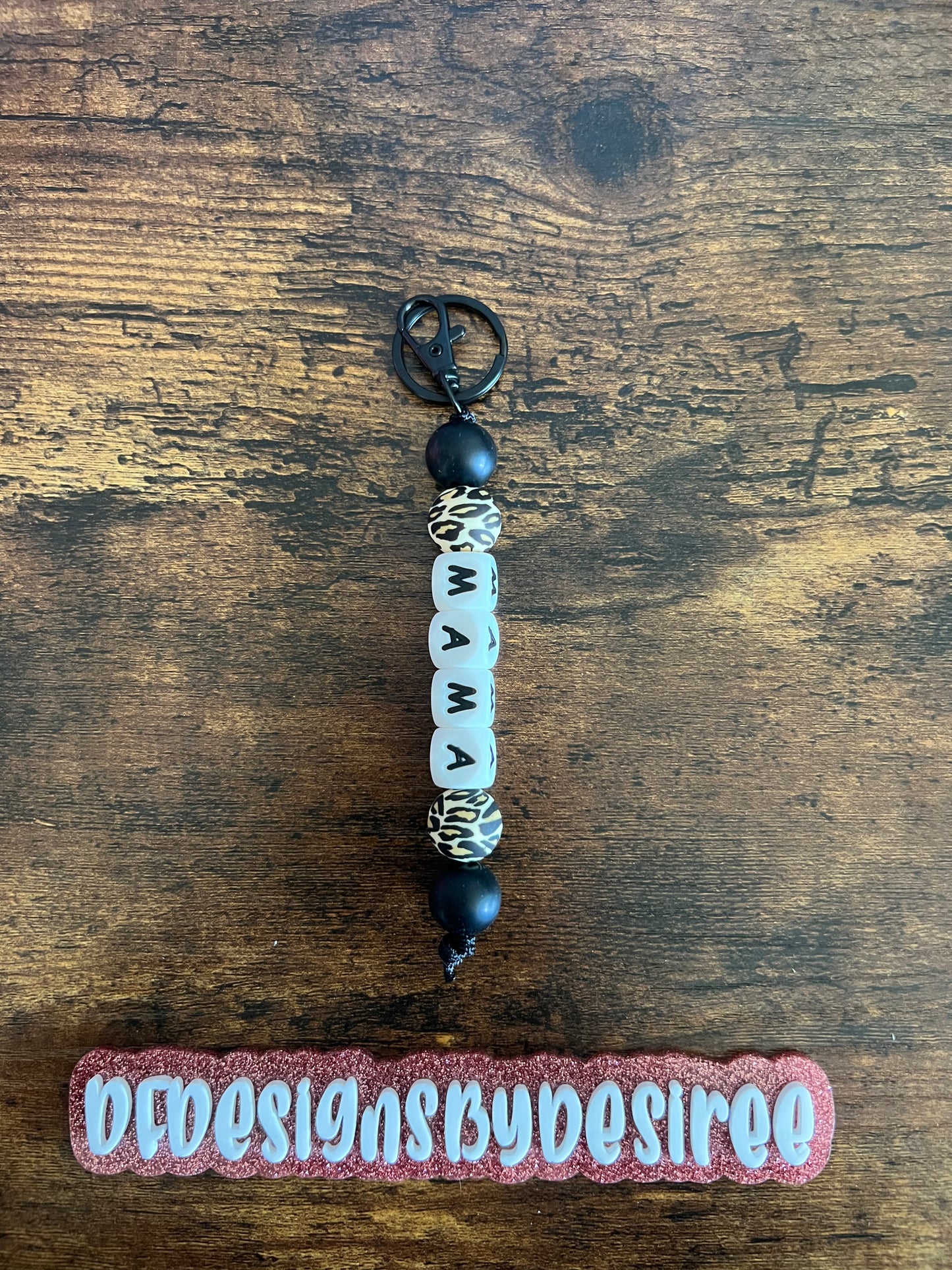 Animal Print Mama Keychain