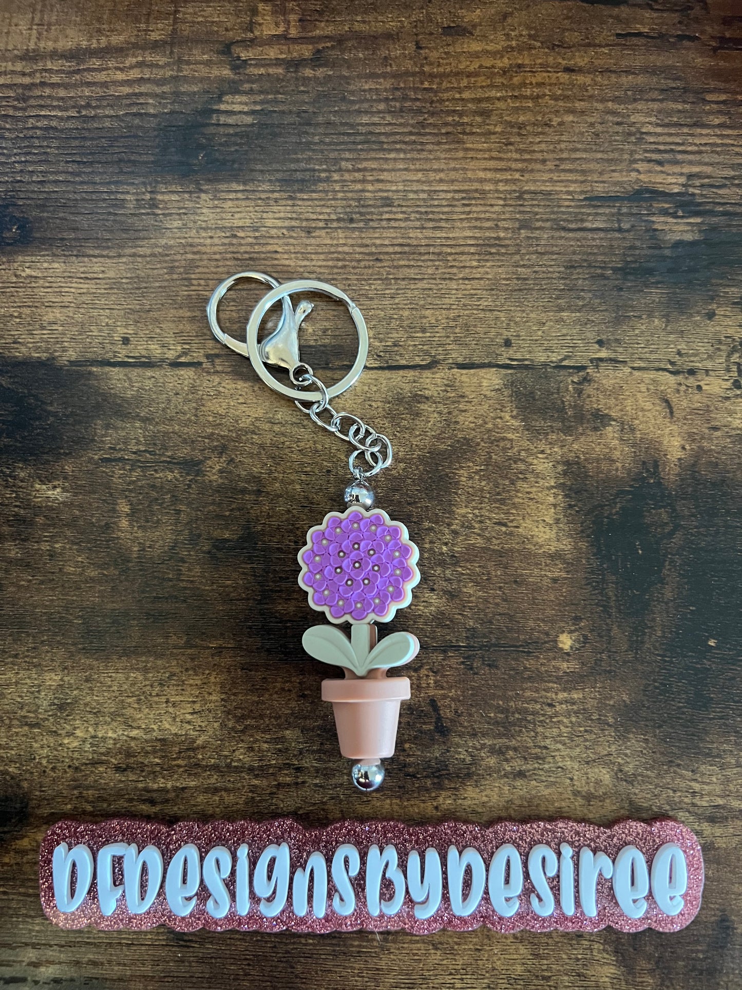 Bloom Hydrangrea Bar Keychain