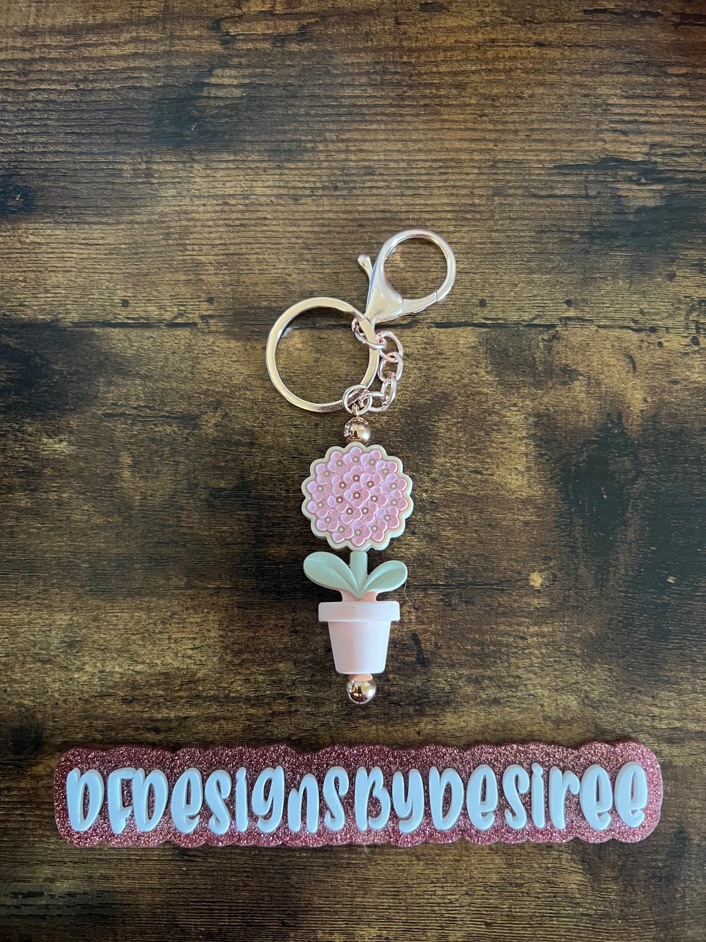 Bloom Hydrangrea Bar Keychain