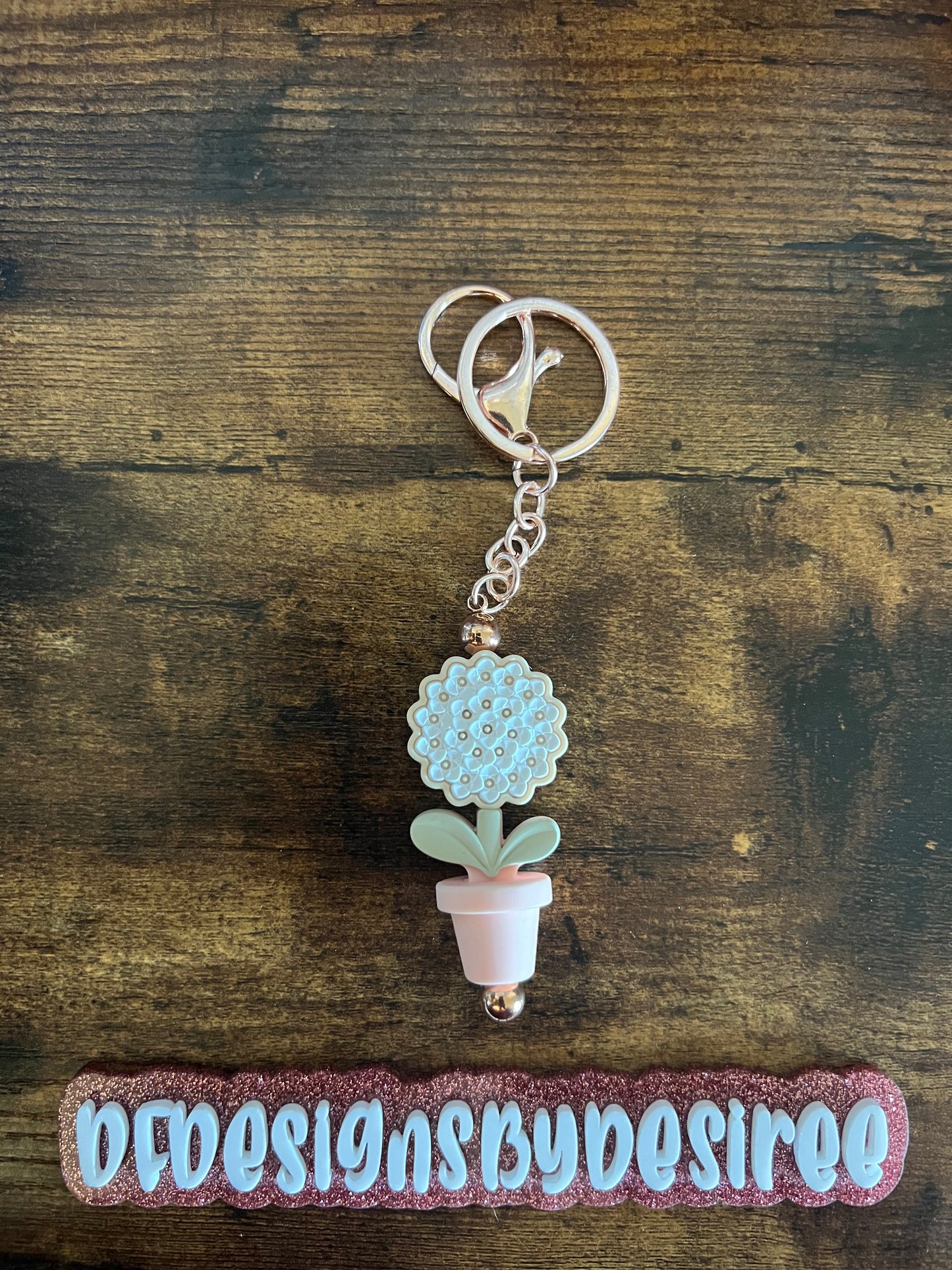 Bloom Hydrangrea Bar Keychain